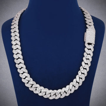 Custom 14kt Gold Plated Cuban Miami Link Chain Iced Out 13mm Cuban Necklace for Men Gurukrupa-Gems