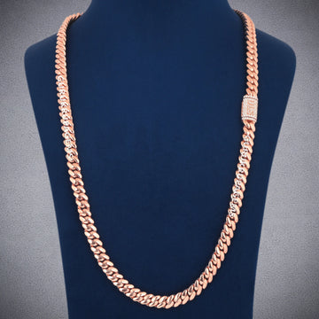 Custom 14kt Gold Plated Cuban Miami Link Chain Iced Out 13mm Cuban Necklace for Men (Copy) Gurukrupa-Gems