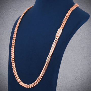 Custom 14kt Gold Plated Cuban Miami Link Chain Iced Out 13mm Cuban Necklace for Men (Copy) Gurukrupa-Gems