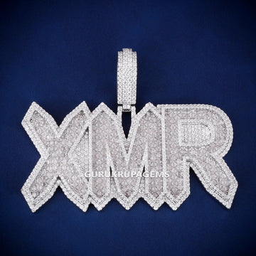 Custom Baguette Letter Name Pendant Mens HipHop Necklace Customized Rock Rapper Jewelry Gurukrupa-Gems