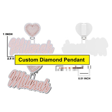 Custom Design Diamond Pendant In 14KT Rose Gold (Copy) Gurukrupa-Gems