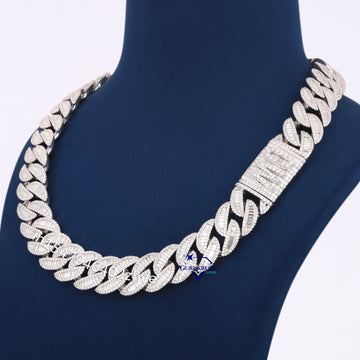Custom Hand Made Diamond Chain With Pendant Gurukrupa-Gems