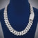 24 Inch 18mm Custom Clasp White Gold Cuban Link Chain VVS Diamonds Iced Out Necklace for Mens Gurukrupa-Gems