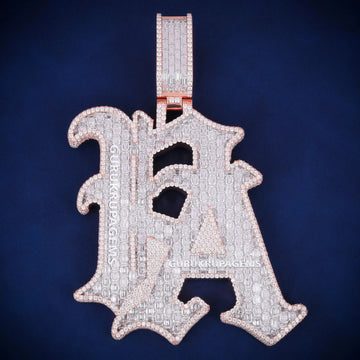 Custom Mens Yellow Gold Bitcoin Medallion Pendant Fully Iced Out with Money Cryptocurrency Round & Buguette Gurukrupa-Gems