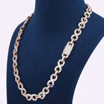 Custom Letter Pendant With Infinity Design Chain In 14KT Gold Gurukrupa-Gems