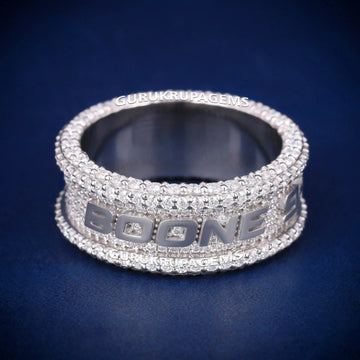 Custom made hip hop diamond wedding engagement band rings Gurukrupa-Gems