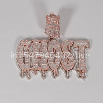 Custom Made lab grown Diamond Pendant For Men's with vvs clarity and crafted in 14 kt rose gold