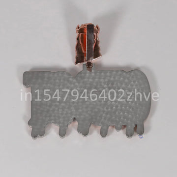 Custom Made lab grown Diamond Pendant For Men's with vvs clarity and crafted in 14 kt rose gold