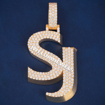 Custom Rapper Pendants Real 925 Silver Iced Out VVS Diamond Star letter Design Icy Hip Hop Iced Out Diamond Pendants Gurukrupa-Gems