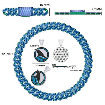 Custom Two Tone Tennis Silver Chain with Yellow Gold Fully Iced Vertical Letter Pendant VVS Diamonds Necklace for Celebrity Inspired Look for Mens Gurukrupa-Gems