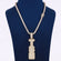 Custom Two Tone Tennis Silver Chain with Yellow Gold Fully Iced Vertical Letter Pendant VVS Diamonds Necklace for Celebrity Inspired Look for Mens Gurukrupa-Gems