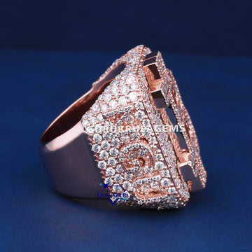 Custom bitcoin logo real diamond hiphop rings Gurukrupa-Gems