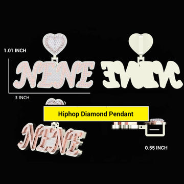 Custom fully iced out hip hop diamond pendant Gurukrupa-Gems