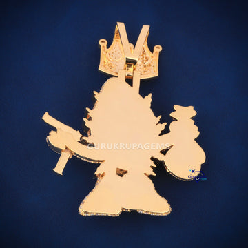 Custom iced out 2 inch hip hop diamond pendant - Gurukrupa-Gems