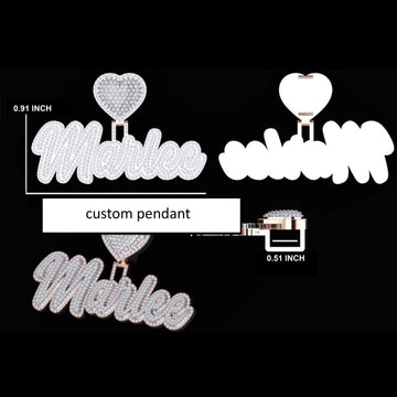 Custom iced out name pendant for men women - Gurukrupa-Gems