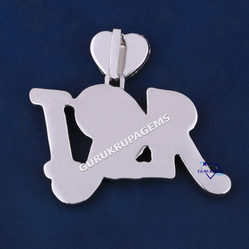 Custom initial letter pendant for men women hip hop custom bail diamond enhanced vvs clarity Gurukrupa-Gems