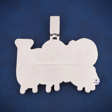 Custom letter baguette cut iced out VVS pendant - Gurukrupa-Gems