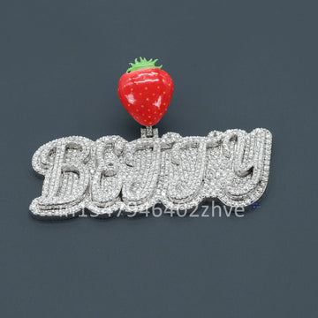 Custom letter pendant specially crafted from bedazzling lab-grown diamonds in 14kt white gold-Gurukrupa-Gems