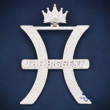 Custom logo hip hop diamond pendant vvs clarity - Gurukrupa-Gems