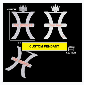 Custom logo hip hop diamond pendant vvs clarity - Gurukrupa-Gems