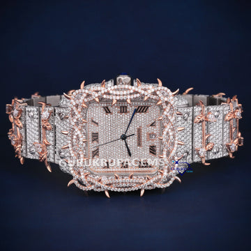 Custom made 41 mm pass tester passed vvs d color iced out mens watches Gurukrupa-Gems