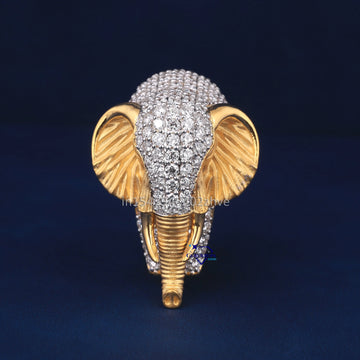 Custom made Elephant ring for men women vvs clarity diamond Gurukrupa-Gems