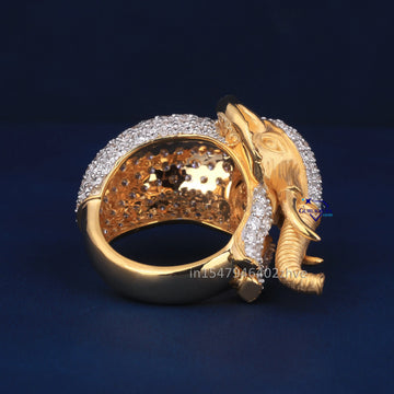 Custom made Elephant ring for men women vvs clarity diamond Gurukrupa-Gems
