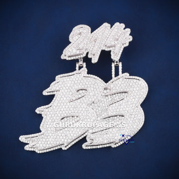 Custom made hip hop diamond pendant top quality diamonds Gurukrupa-Gems