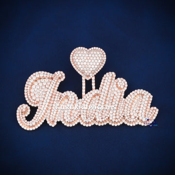 Custom made hip hop diamond pendant with round brilliant cut vvs clarity f color Gurukrupa-Gems