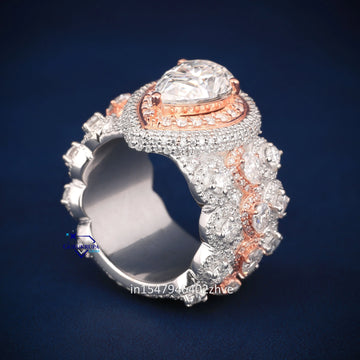 Custom made hip hop diamond ring for men women - Gurukrupa-Gems