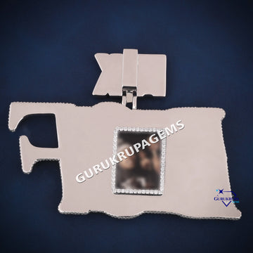 Custom made hiphop initial letter two tone pendant Gurukrupa-Gems