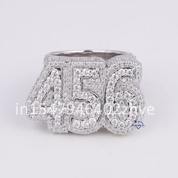 Custom made numeric count hip hop engraved brilliant round diamonds iced out for men Gurukrupa-Gems