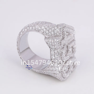Custom made numeric count hip hop engraved brilliant round diamonds iced out for men Gurukrupa-Gems
