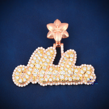 Custom name letter pendant for women Gurukrupa-Gems