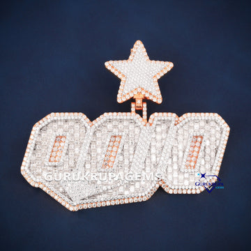 Custom name letter vvs diamond pendant (Copy) Gurukrupa-Gems