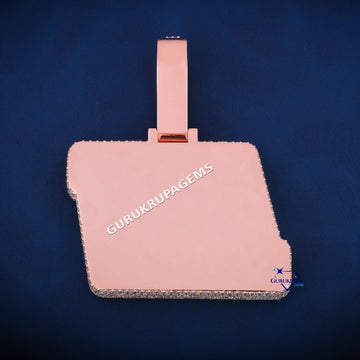 Custom rose gold letter hiphop diamond pendant for unisex Gurukrupa-Gems