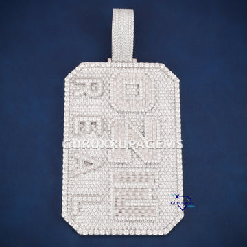 Customize your pendant full white iced out tester passed - Gurukrupa-Gems