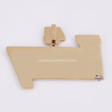 Customized 14kt yellow gold letter diamond pendant crafted in lab grown diamonds - Gurukrupa-Gems