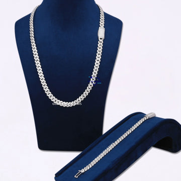 Customized Combo deals on 10 mm cuban chain and bracelet Gurukrupa-Gems