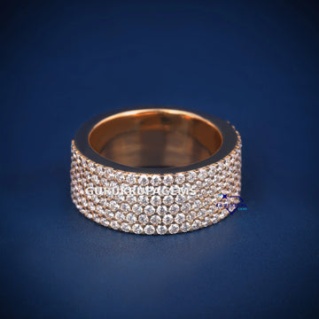 Customized Hip Hop Diamond Band for Men VVS Clarity Gurukrupa-Gems