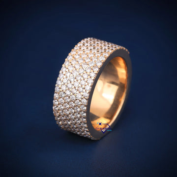 Customized Hip Hop Diamond Band for Men VVS Clarity Gurukrupa-Gems