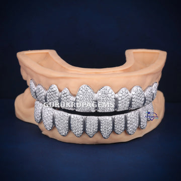 Customized Hip hop 24 dental diamond teeth grillz for men Gurukrupa-Gems