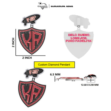 Customized Iced Out Diamond Cash Out Gun Cartoon Pendant with Flying Money Art Design Custom VVS Name Pendan Gurukrupa-Gems