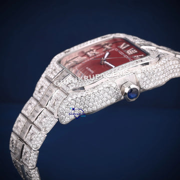 Customized Iced Out HipHop Diamond Watch VVS Clarity Gurukrupa-Gems