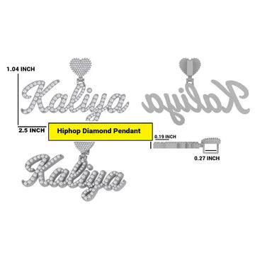 Customized Letter Name Pendant with Custom Bail Pass Tester Gurukrupa-Gems