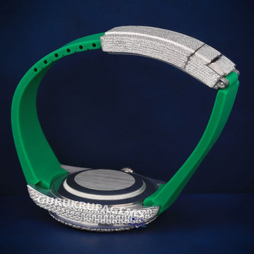 Customized Rubber belt branded diamond watch for luxury touch Gurukrupa-Gems