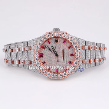 Customized Stainless Steel made hip hop lab grown diamond watch for men Gurukrupa-Gems