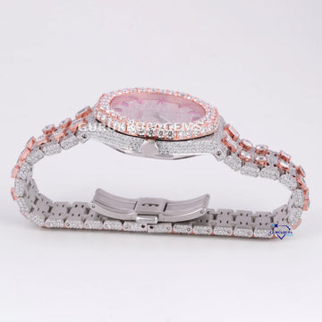 Customized Stainless Steel made hip hop lab grown diamond watch for men Gurukrupa-Gems
