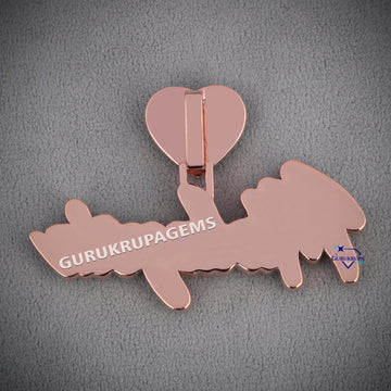 Customized gift stacked name pendant two toned Gurukrupa-Gems