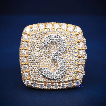 Customized hip hop moissanite rings for men Gurukrupa-Gems
